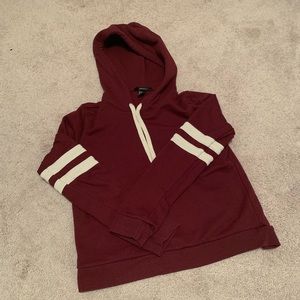 Maroon Varsity Strip Hoodie